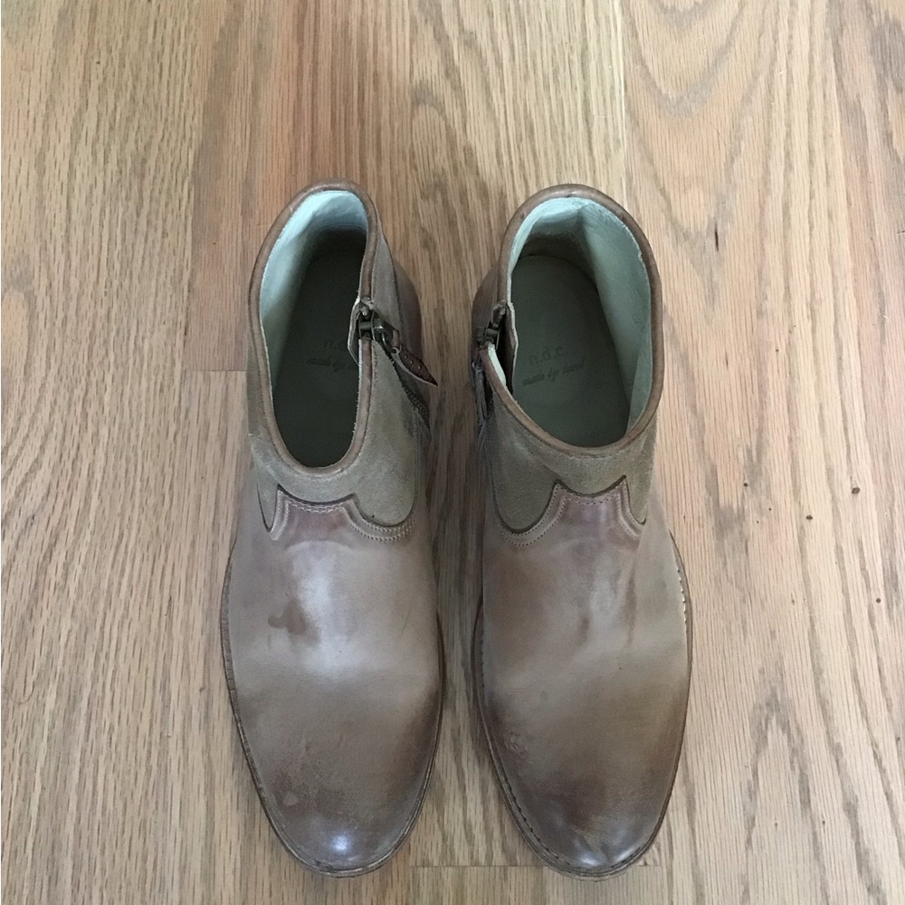 n.d.c. Brown Leather Ankle Booties